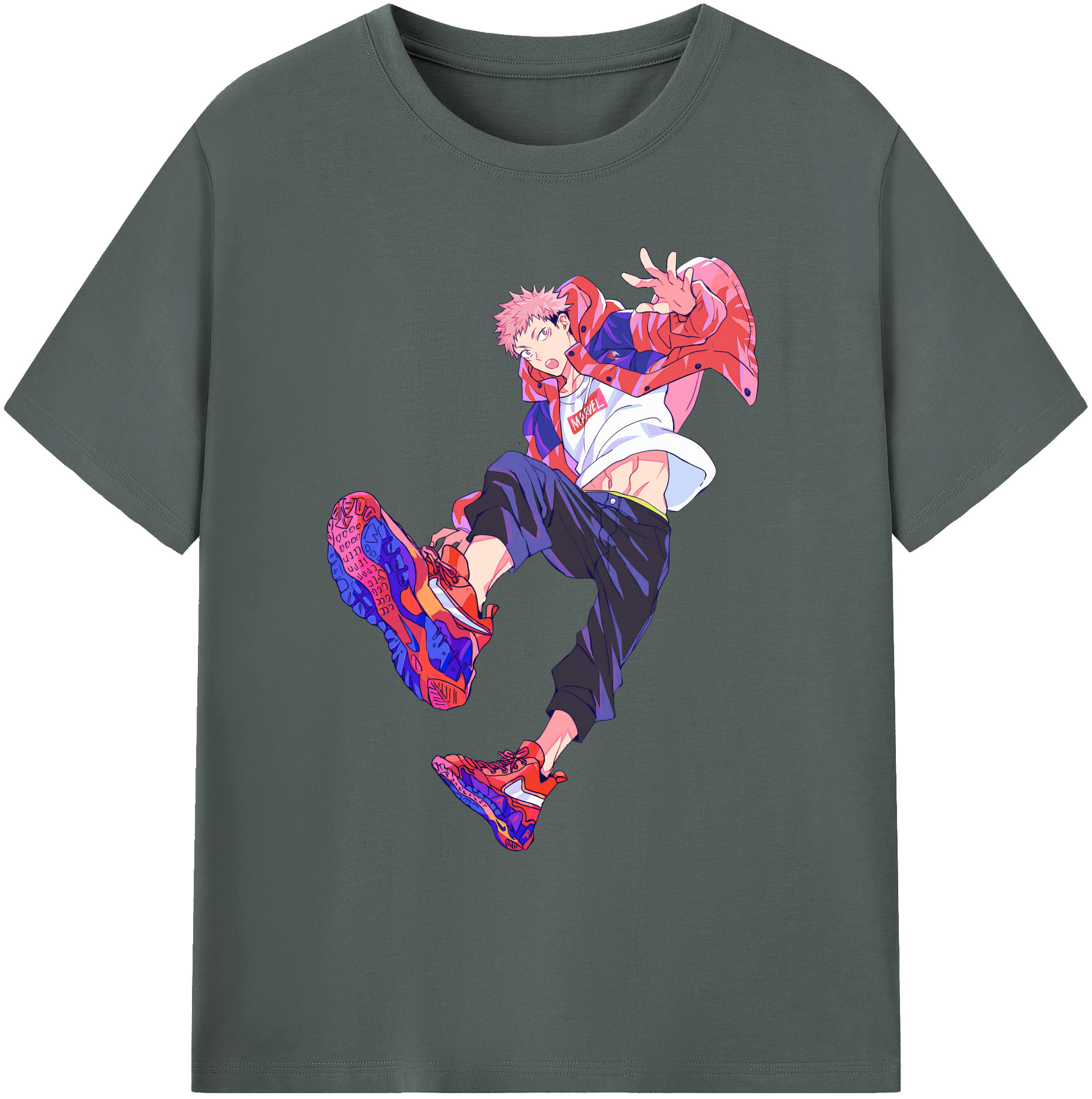 （画像用） 呪術廻戦 Jujutsu Kaisen 綿100％ メンズ半袖Tシャツ｜肌触りやわらか＆通気性